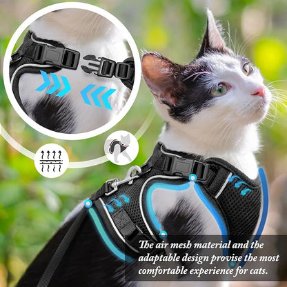 Cat Harness and Leash Set for Walking Escape Proof, Improved Four Place - Image 2