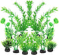 AQUANEAT Artificial Fish Tank Plants, Plastic Aquarium Decorations by Aquaneat