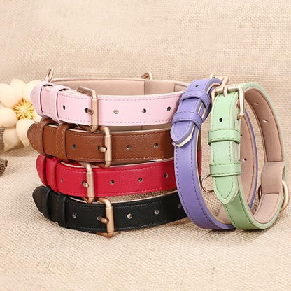 WHIPPY Leather Dog Collar for Small Medium Large Dog Adjustable Soft Breathable - Image 3
