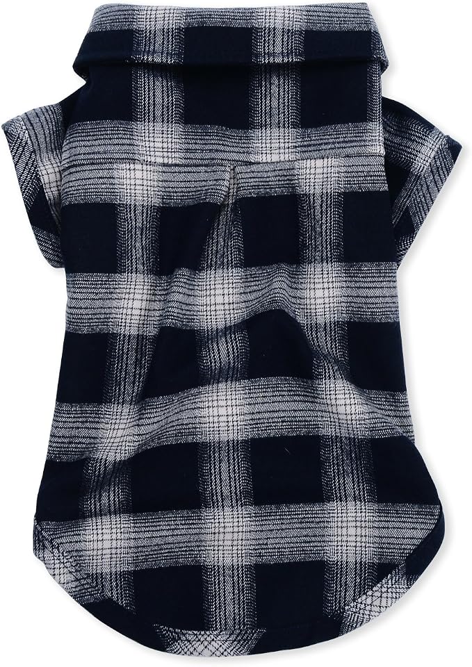 Koneseve Dog Shirt, Pet Plaid Clothes T-Shirt Sweater Matching Breathable - Image 2