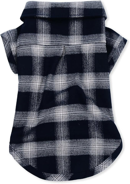 Koneseve Dog Shirt, Pet Plaid Clothes Shirt T-Shirt Sweater Matching Breathable - Image 2