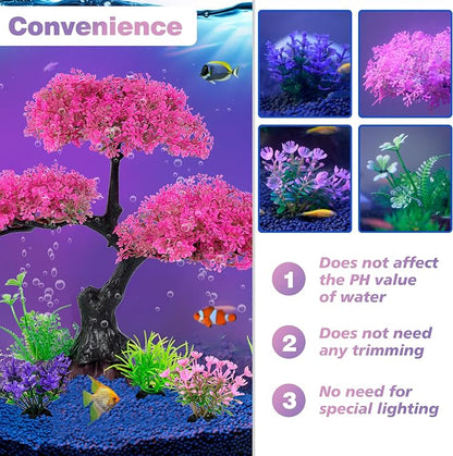 Ameliade Aquarium Artificial Plastic Plants Decoration - Image 5