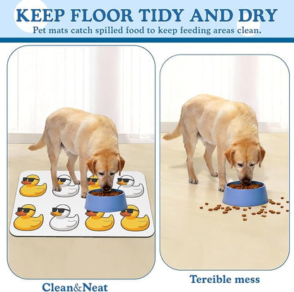 Cute Ducks Glasses Pet Feeding Mat - Image 5