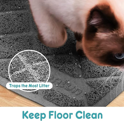 Cat Litter Mat Litter Trapping Mat, Less Waste Cat Litter Box Mat, Soft on - Image 2