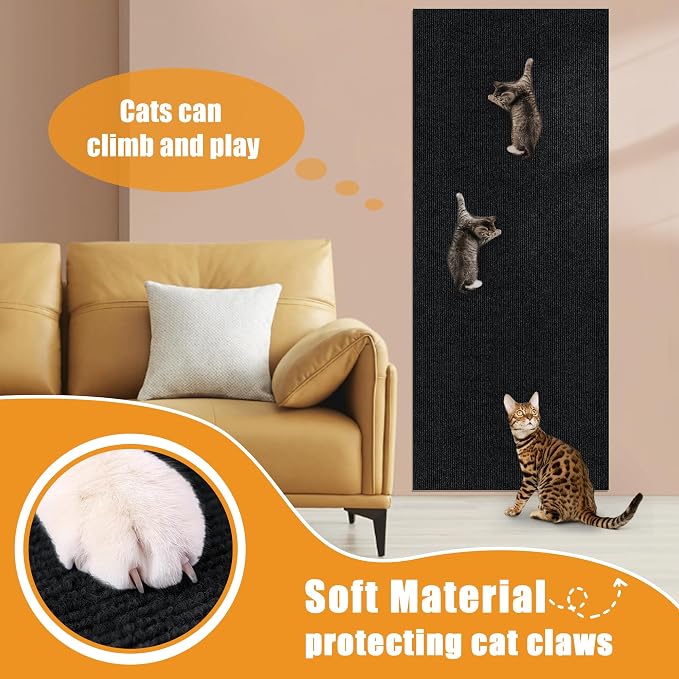 Cat Scratching mat Self-Adhesive, Trimmable Furniture Protector - Image 4
