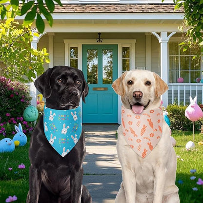 Easter Dog Bandanas Small 2PCS, 4 Pattern Colorful Scarf - Image 5