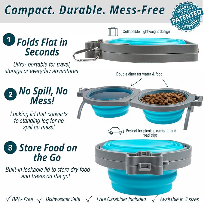 Loving Pets 73807991: Travel Double Diner Dog Bowl - Image 2