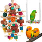 2 pcs Parrot Toys, Natural Corn Cob Bird Chewing Toys and Bird Swing Toy by CNYMANY