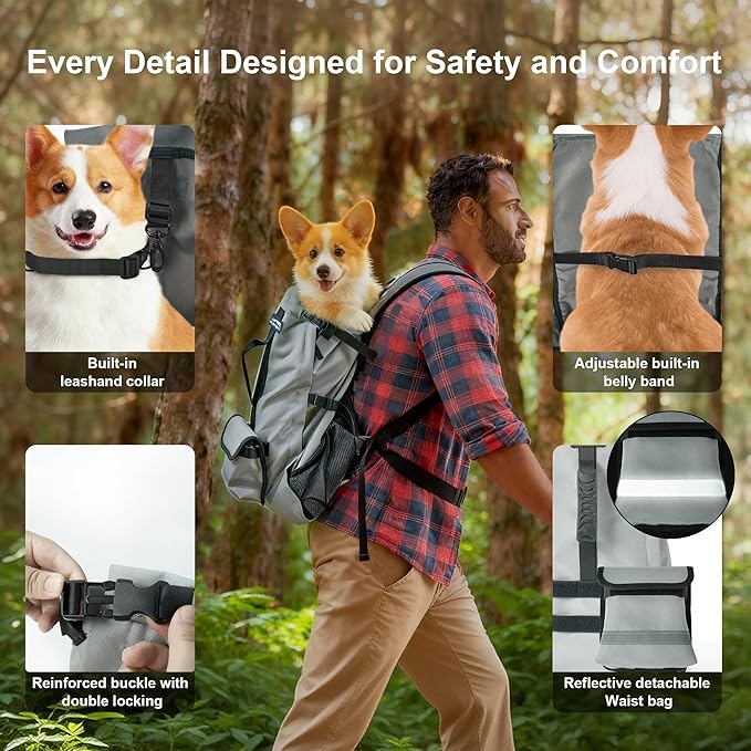 Dog Backpack Carrier, Ergonomic Pet Travel Bag, Suitable - Image 2