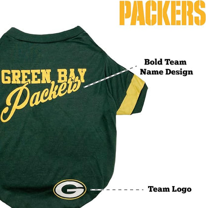 Green Bay Packers Dog & Cat T-Shirt, Large. NFL Team Football Shirt. New Stripe - Image 5