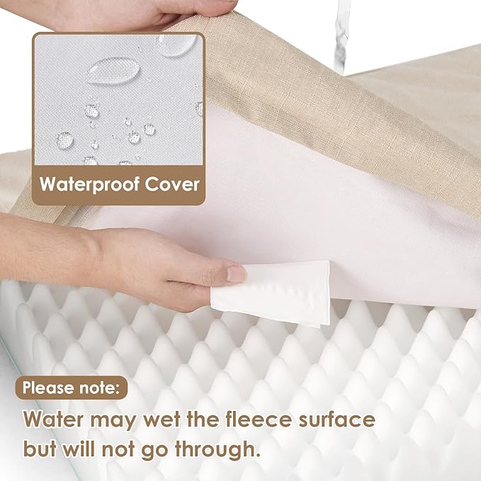 EHEYCIGA Waterproof Dog Bed Orthopedic 47"x29", Memory Foam Pet Bed - Image 2