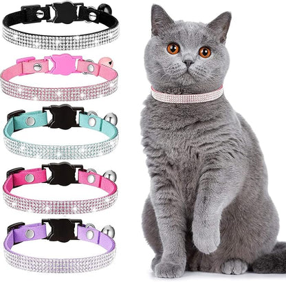 Cat Collars, Rhinestone for Girl Cats Bling Kitten Flower Adjustable Breakaway - Image 8
