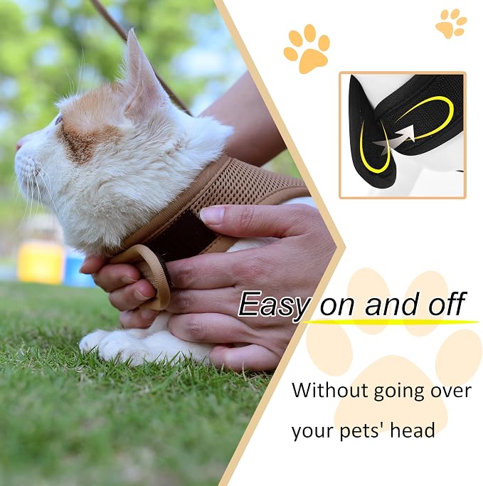 Kitty Harness and Leash for Walking Escape Proof Breathable Mesh Fabric - Image 6