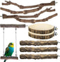 8pcs Natural Bird Perches for Cage, 5.9“ Small Wood Bird Perch for by CAMATET