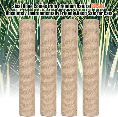 PowerKing Natural Sisal Replacement Scratching Post, 15.7'' 2 Pieces M8 Cat - Image 4