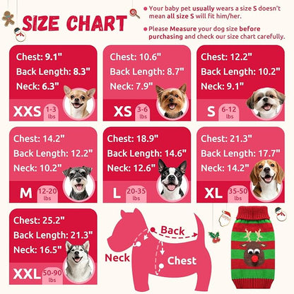 Dog Cat Christmas Sweater Boy Girl Ugly Reindeer Xmas Pet Clothes Holiday Puppy - Image 6