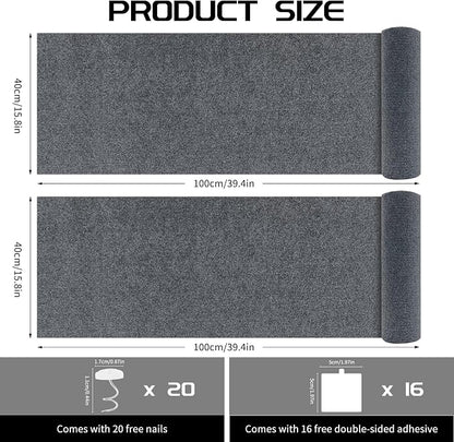2 Pcs Total 78.8"x15.8" Cat Scratch Mat, Cat Scratch Couch Furniture Protector - Image 2