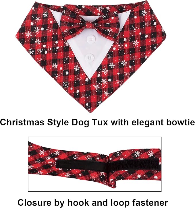 ADOGGYGO Christmas Dog Tuxedo Bandana - Image 6