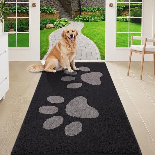 Buganda Dog Door Mat for Muddy Paws, Absorbent Dirt Trapper Washable Indoor by Buganda