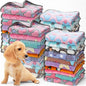60 Pcs Puppy Blanket Bulk Soft Fluffy Flannel Pets Fleece Blankets by Unknown