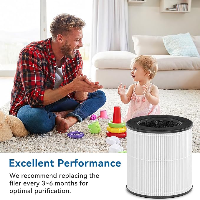 Tailulu Official AP100 Air Purifier Replacement Filter, 3-in-1 Air Purifier - Image 7