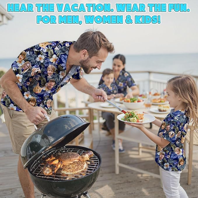 Custom Hawaiian Shirt with Face Photo Picture - Image 2
