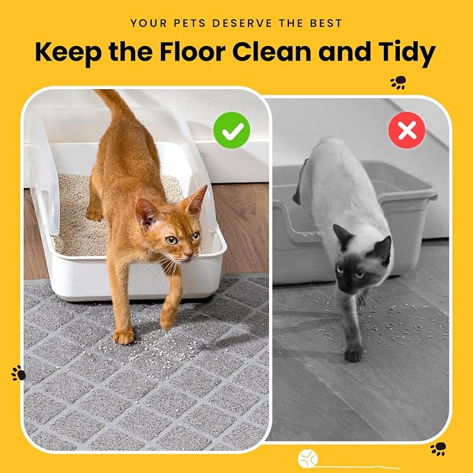 Cat Litter Mat Litter Trapping Mat, Less Waste Cat Litter Box Mat - Image 4