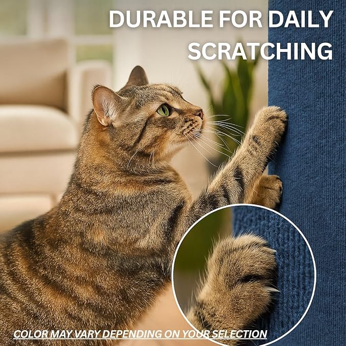 Cat Scratch Mat, 23.6’’ x 11.8’’ Wall Corner Scratcher, Versatile Self-Adhesive - Image 6