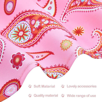 30 Pcs Paisley Bandanas for Dog Polyester Print One Side Bandana Bulk for Small - Image 2
