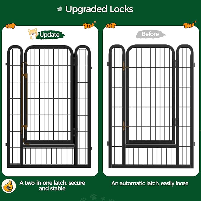 Yaheetech Dog Playpen Outdoor, 40 inch 16 Panels Dog Pen Indoor Heavy Duty - Image 7