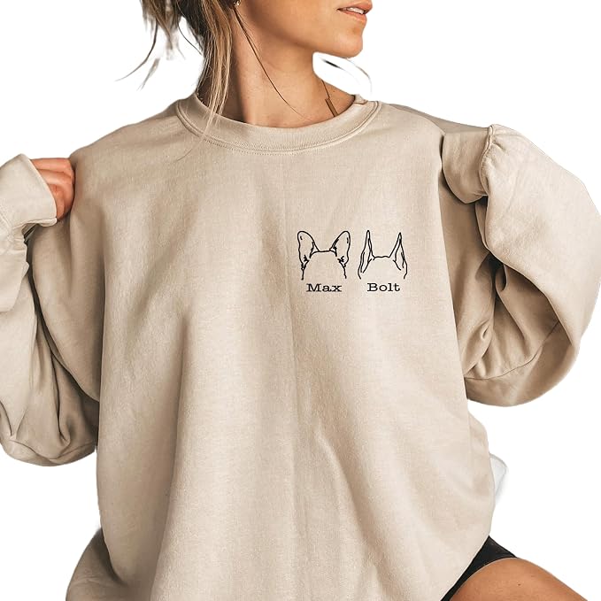 Custom Dog Mom Shirt for Women Pet Ears Sweatshirt - Image 2