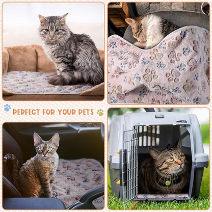 Tatuo 4 Pcs Dog Blanket for Pet Cat Blankets Indoor Puppy Teething Stuff Toys - Image 2