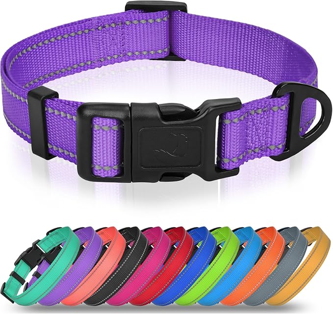 Joytale Large Dog Collar, Reflective and Adjustable Nylon Pet Collar by Joytale
