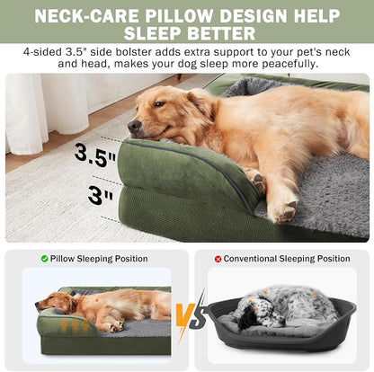 INVENHO Orthopedic Medium Dog Dogs, Egg-Crate Foam Dog Couch - Image 5
