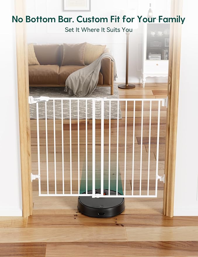 Babelio Baby Gate for Stairs, Kitchen & Doorways, No Bottom Bar| Easy Install| - Image 2