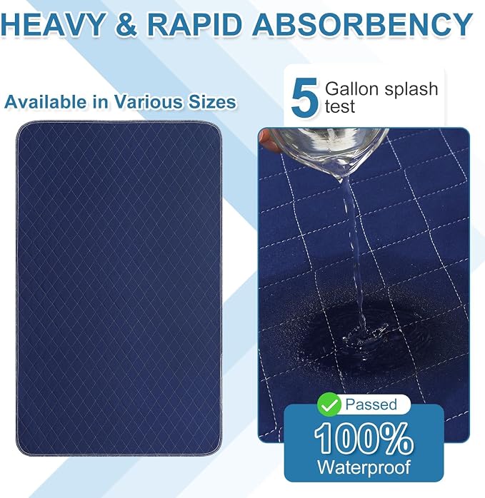 OUTCREATOR® Washable Bed Pads 34" x 76", Incontinence Mattress Protector - Image 2