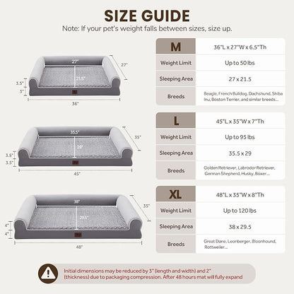 Large Dog Beds Large Sized Dogs 45x35x7 Inch, Orthopedic XXL XL Dog Bed - Image 7