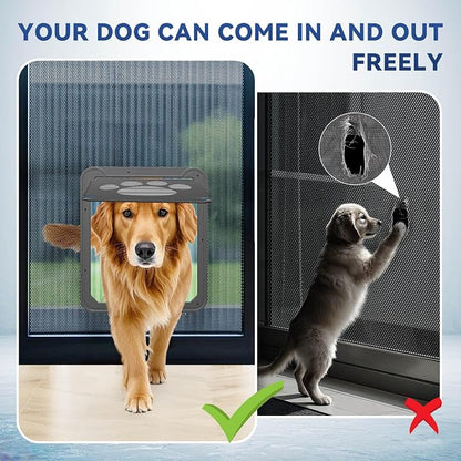 PETLESO Dog Door for Screen Doors, Large Dog Opening for Sliding Doors - Image 4
