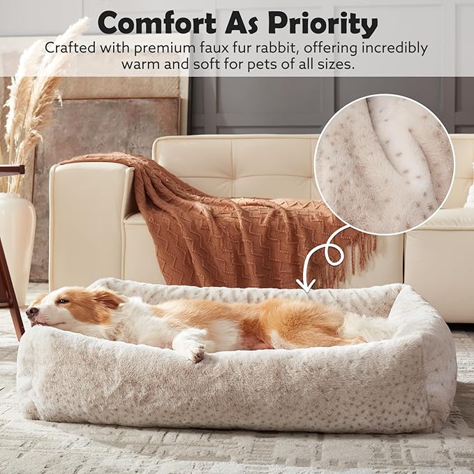 JOEJOY Dog Bed Medium Size Dog, Washable Orthopedic Premium Soft Corduroy - Image 6