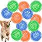 12pack Squeaky Dog Toys Spiky Dog Balls Cleans Teeth and Promotes Dental and by LECHONG