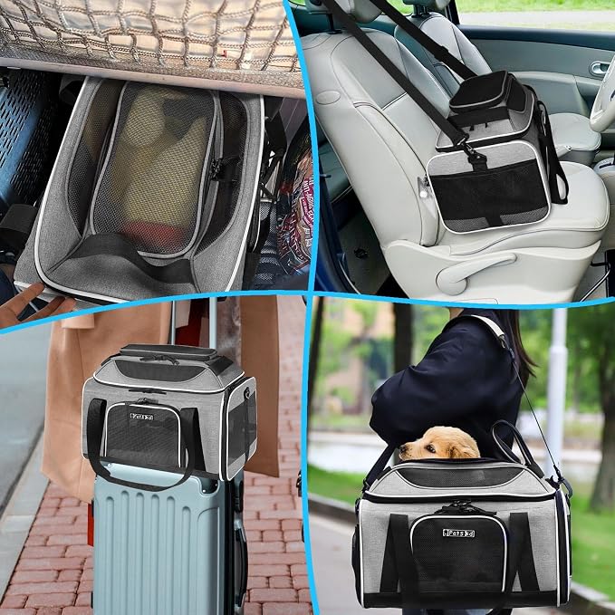 Petskd Top-Expandable Pet Carrier 17x11x9.5 Inches Alaska Airline Approved - Image 8
