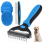 Double-Sided Pet Grooming Rake by Unknown