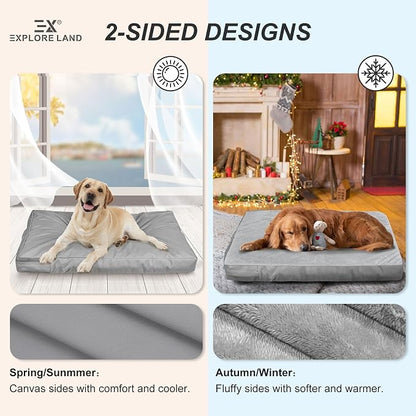 Explore Land Waterproof Dog Bed Cover Machine Washable Fluffy Dog Bed - Image 2
