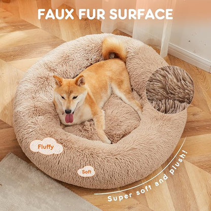 Sweetcrispy Donut Dog Bed, XL Large Round Calming Cat Bed - Image 2