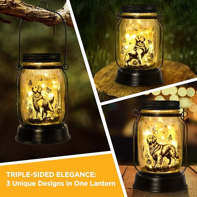 Golden Retriever Gifts for Women/Men Golden Retriever Solar Lanterns Dog Mom - Image 2