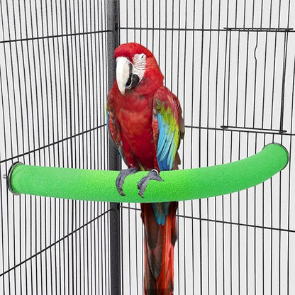 U Shape Parrot Perch Stand Toy Bird Platform Sand Paw Grinding Clean Stick by FrgKbTm