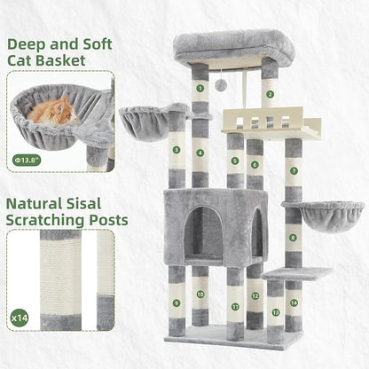 Cat Tree for Indoor Cats Large Adult, Heavy Duty Cat Tree for Large Cats 20 lbs+ - Image 5