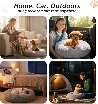 JOLLYVOGUE Calming Dog Bed Large Size Dog, Anti-Anxiety Donut Large Pet Bed - Image 6