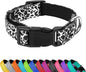 Reflective Dog Collar, Adjustable Soft Neoprene Padded Nylon Pet Collars by PWOD
