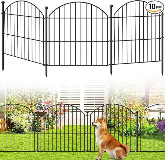 Decorative Garden Fence 24in x20ft, 10 Pack No Dig Fence Animal Barrier by Thrivinest